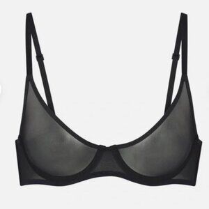 SKIMS Ultrafine Mesh Underwire Bra in Onyx , Size 32B NEW